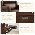 thumbnail image 4 of L&L LIVING 100% Top Grain Leather Power Recliner with USB and Type-C Charging Port, 4 of 7