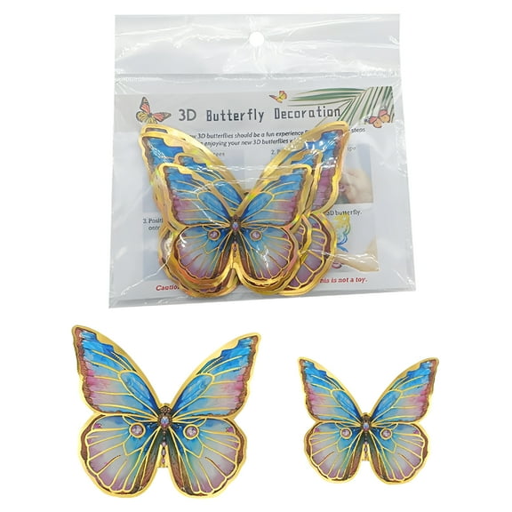 LAMIRO 12 Pcs 3D Butterfly Wall Decor Wall Stickers,Stereoscopic Decorative Background Decoration,12 Butterflies Decorations,Removable Butterfly Wall Decor Stickers Butterfly Party Decorations