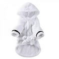 thumbnail image 1 of Final Promotion! Pet Pajama With Hood Thickened Luxury Soft Cotton Hooded Bathrobe Quick Drying And Super Absorbent Dog Bath Towel Soft Pet Nightwear For Puppy Small Dogs Cats, White, 1 of 5