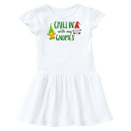 

Inktastic Chillin with My Gnomes Gift Toddler Girl Dress