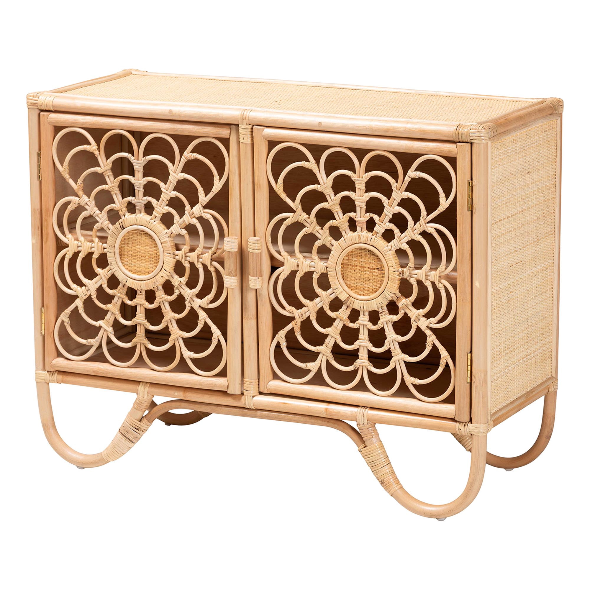 bali & pari Acelin Boho Storage Cabinet, Natural