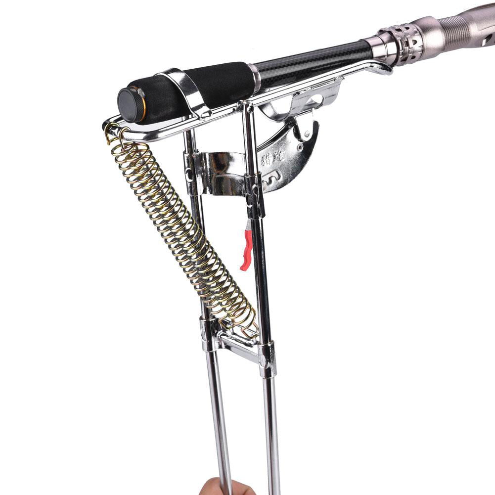 Stainless Steel Fishing Rod Holder with Automatic Tip-Up Hook Setter Spring  