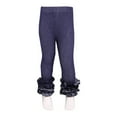 thumbnail image 2 of Bjutir Girl Pants Toddler Baby Girls Leggings Ribbed Lace Trim Footless Ruffle Tight Stocking Bottom Kids Trousers,Dark Blue,6-7 Years, 2 of 3