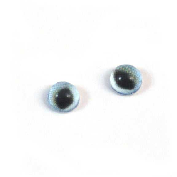4mm Miniature Pale Blue Cat Glass Eyes