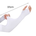 thumbnail image 6 of 1 Pair Unisex Ice Silk Cycling Sleeves Thumbhole Design Solid Color Sun Protection Arm Cover Running Driving Basketball Sports Sleeves, 6 of 7