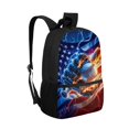 thumbnail image 2 of Yuyamidu 17 Inch Baseball Flag School Backpack, Large Capacity Casual Daypack for Teens Boys, Sports Themed Rucksack for Travel, School Daily Use, 2 of 6