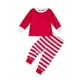 thumbnail image 1 of Honganda Fashionable Kids Pajamas, Long Sleeve Tops Elastic Waist Pants, 1 of 7