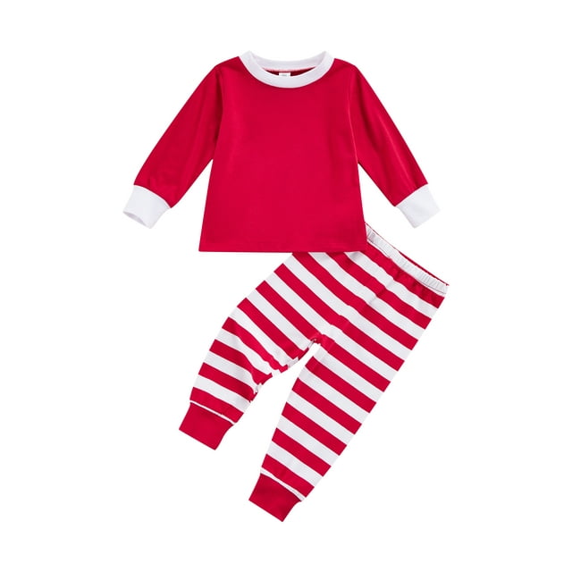 Faithtur Pyjamas à la Mode pour Enfants Hauts à Manches Longues Pantalons à Taille Élastique