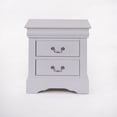thumbnail image 3 of Hassch Wooden Nightstand with 2 Storage Drawers Mid-Century Accent Bedside Table for Bedroom Living Room, White, 3 of 4