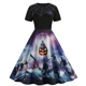 thumbnail image 1 of Disfraz gótico de Halloween para Mujer, traje Retro con estampado de calavera y calabaza, vestido de fiesta de Carnaval, 1 of 2