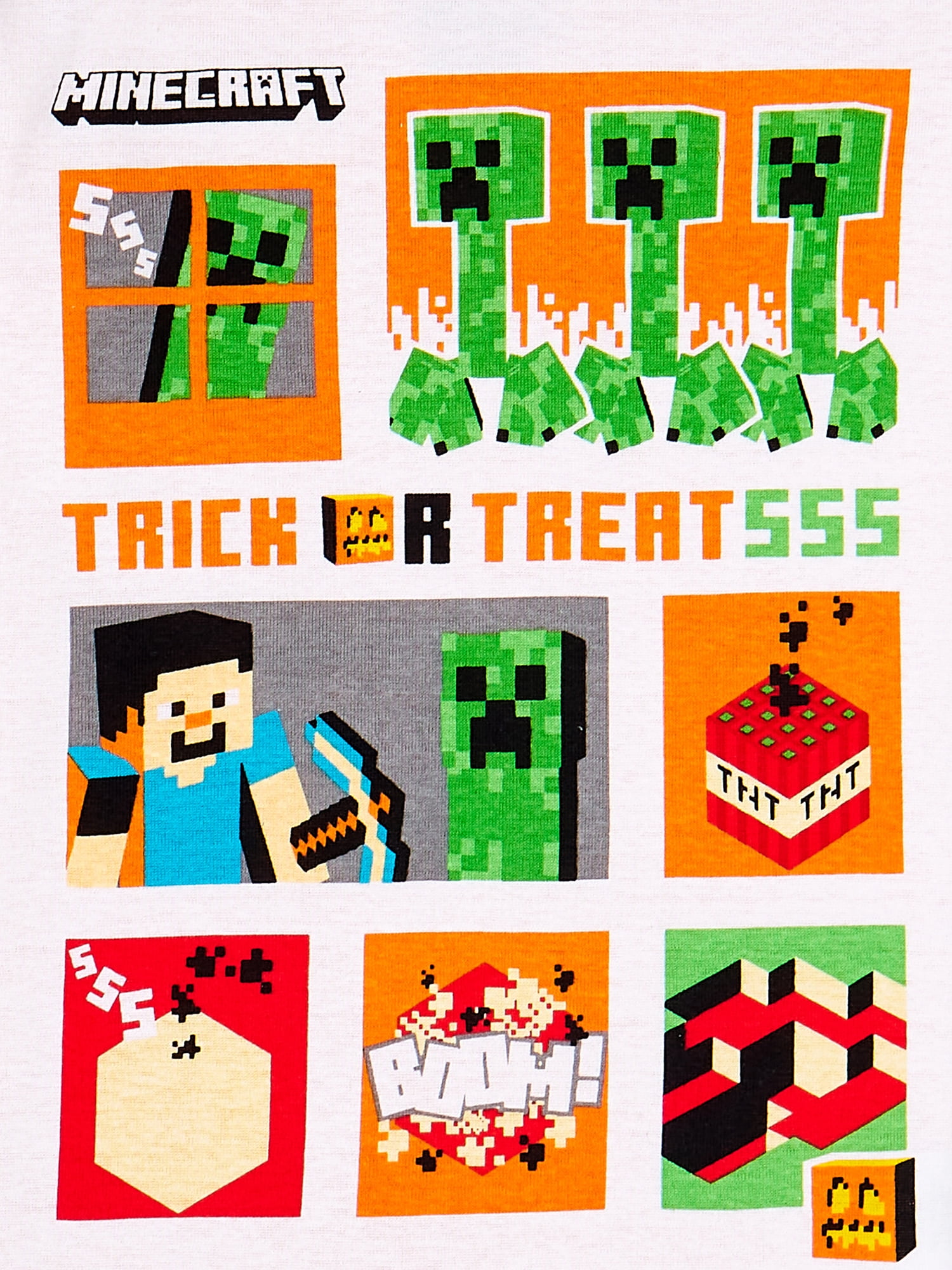Minecraft Little Boys Halloween Pajamas Set, 2-Piece, Sizes 4-10