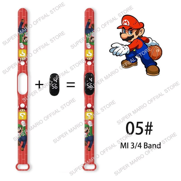 Super Mario Bros Series LED Reloj digital Pulsera electrónica para niños Pulsera colorida Figura de anime fresca Regalos de cumpleaños de Navidad Moda zhangmengya LED