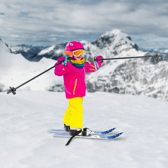 Blue ABS Material 68x6cm Children's Snowboard Bearing 110 Pounds Of Snow Skateboard Beginner Ski Equipment Set