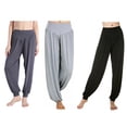 thumbnail image 1 of Women's Solid Color Trousers Casual High Waist Leggings Yoga Fitness Running Loose Folds Harlan Pants, 1 of 5