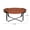 Mahogany, variant on Patio Table, Patio Dining Table 35"x35", Square Outdoor Dining Table with 1.57" Umbrella Hole, Metal Outdoor Furniture for Patio, Graden, Backyard and Poolside, Weather-Resistant