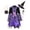 t-20Purple, variant on ZHOGXU Girls Halloween Witch Outfits Ruffled Short Sleeve Square Collar Tulle Tutu Dress,Hat,And So Accessories Party Sets Kids Dress-Up,XXL