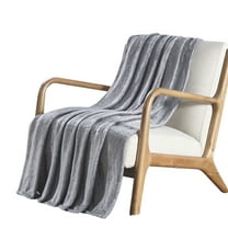 Plazatex Dama Embossed Decorative Super Soft Throw Blanket for Sleep/Decor 2 Pack 50" x 60" Grey