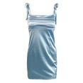 thumbnail image 5 of IWRICH Square Neck Satin Homecoming Dresses for Teens Short Prom Party Dress Light Blue XS, 5 of 9