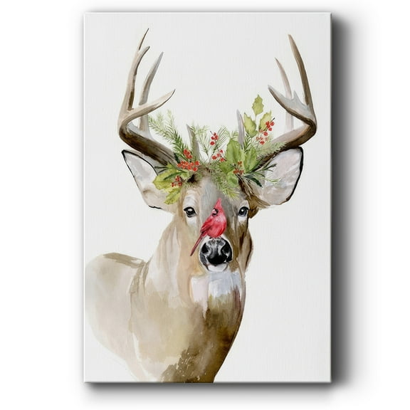 Holiday Deer II- Gallery Wrapped Canvas