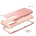 thumbnail image 2 of Cover For Samsung Galaxy A53 5G,Slim Dual Layer 3 in 1 Heavy Duty Protection Hybrid Hard PC Soft Silicone Rugged Bumper Anti Slip Full-Body Protective Cases For Samsung Galaxy A53 5G, Rosegold, 2 of 6