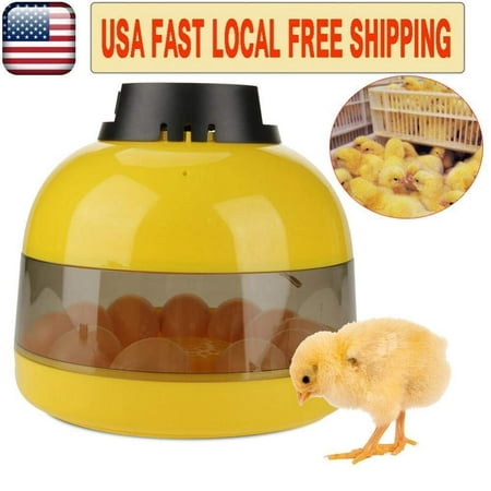 Ymiko 10 Chicken Eggs Mini LED Digital Incubator Poultry Hatcher Fan Temperature, Mini Small