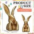 thumbnail image 4 of Basysin 2026 New Easter 13.6 Inch Gold Resin Bunny Table Decor,Bunny Decorations,Thinking Bunny Figurine for Home Table Centerpieces Golden Cute Rabbit Statue,for Living Room Farmhouse Gift, 4 of 7