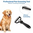 thumbnail image 2 of Planet Pet Grooming Brush - 2-Sided Dematting Comb and Undercoat Rake for Dogs and Cats,Extra Wide, Blue, Dog Grooming Brush, Dog Shedding Brush, 2 of 8