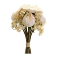 thumbnail image 2 of Melrose Set of 6 White Peony and Hydrangea Artificial Floral Bouquet 17.25", 2 of 3