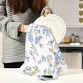 thumbnail image 6 of Dreamtimes Blue Yellow Floral Kitchen Towels, 18 x 28 Inch Super Soft and Absorbent Dish Cloths for Washing Dishes, 1 PCS Reusable Multi-Purpose Microfiber Hand Towels for Kitchen, 6 of 7