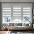 thumbnail image 5 of Keego No Tools No Drill Cordless Zebra Roller Blinds Blackout Dual Layer Roller Shades Privacy Zebra Windows Shades Zebra Blinds for Windows - Gray, 32"W x 56"H, 5 of 8