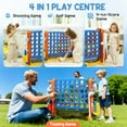 thumbnail image 4 of Qaba Ensemble de Jeu 4 en 1 pour Enfants Jumbo Connect 4 avec Basketball, Lancer de Anneaux, Golf, 4 of 10