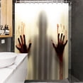 thumbnail image 1 of TIMIFIS Halloween Décorations Halloween Rideau de Douche Halloween Horreur Atmosphère Décoratif Impression Imperméable Rideau de Douche, 1 of 2