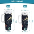 thumbnail image 6 of Yayeee 30oz Double-Wall Insulated Stainless Steel Tumbler with Handle Bottle, Astronaut Space, 6 of 8