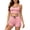 Pink, variant on Womens Cami Pajama Set 2 Piece Cute Polka Dot Pjs Soft Tank Top & Elastic Waist Shorts Y2K Lounge Wear