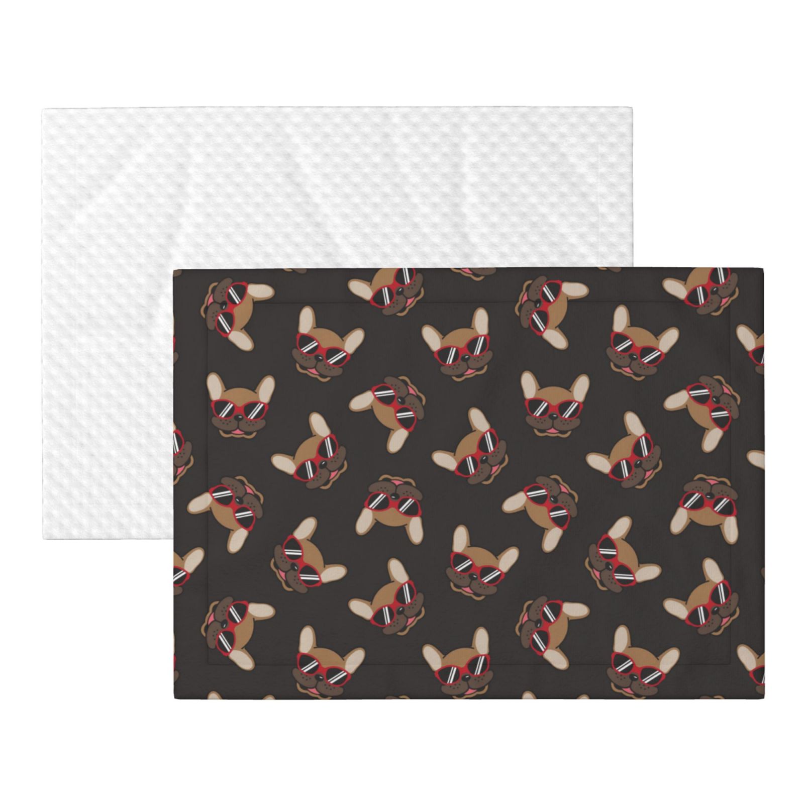 Naloa Bulldog with Sunglasses Dog Blanket, 3 Sizes Cat Blanket for Indoor Cats Large Medium Small Dog Gifts-Small