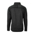 thumbnail image 3 of Men's Cutter & Buck Heather Charcoal Charlotte Knights Big & Tall Mainsail Sweater-Knit Half-Zip Pullover Jacket, 3 of 3