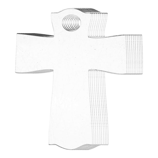 10Pcs Sublimation Name Plates For Water Bottles Acrylic Design Cross Shaped Decoration Sports Identification