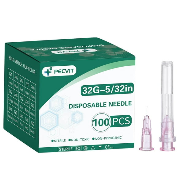 Agujas Garfily para dispensación de laboratorio, paquete de 100 unidades, 32 Ga, 4 mm