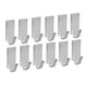 thumbnail image 2 of 12pcs adhesiva acero inoxidable Toalla toalla ganchos Bastidores ganchos de pared para cocina cuarto de baño, 2 of 8