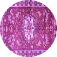 thumbnail image 1 of Ahgly Company Indoor Round Animal Purple Traditional Area Rugs, 3' Round, 1 of 4