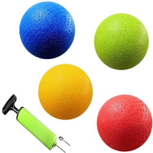 New-Bounce Dodgeball Balls - (Heavy Duty - 400 gram) Set of 4 Pg8 Dodge-Ball Balls for Kids and Adults, 85 Inch Official Size for Dodgeball and Handba