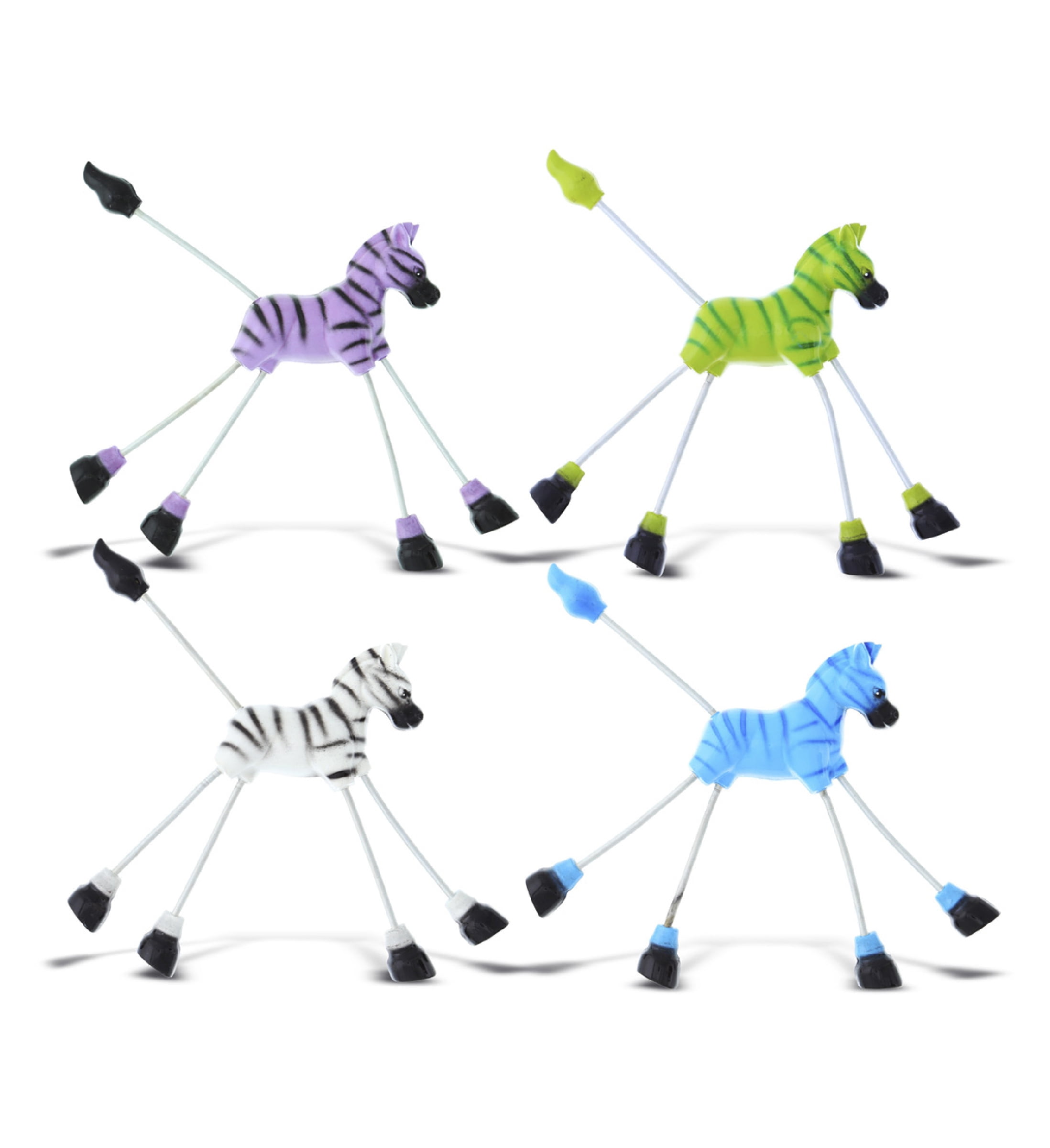 CoTa Global Zebra Refrigerator Springy Magnets Set of 4 - Assorted Color Cute Wild Life Animal Springy Magnets For Kitchen Fridge Door, Cool Zoo Animal Home and Office Novelty Decor Accessory - CoTa Global Zebra Refrigerator Springy Magnets Set of 4 - Assorted Color Cute Wild Life Animal Springy Magnets For Kitchen Fridge Door, Cool Zoo Animal Home and Office Novelty Decor Accessory -