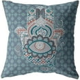 thumbnail image 1 of Hamsa Indoor/Outdoor Fabric Pillow with Removable Cover in Blue16x16, 1 of 4