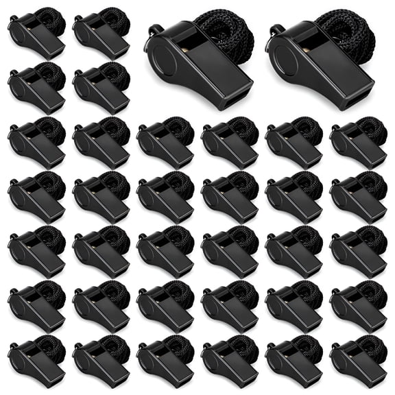 GJX 36PCS Whistle,Sports Whistles Lanyard,Loud Crisp Sound Whistles Bulk Perfect for Coaches,Referees,and Officials