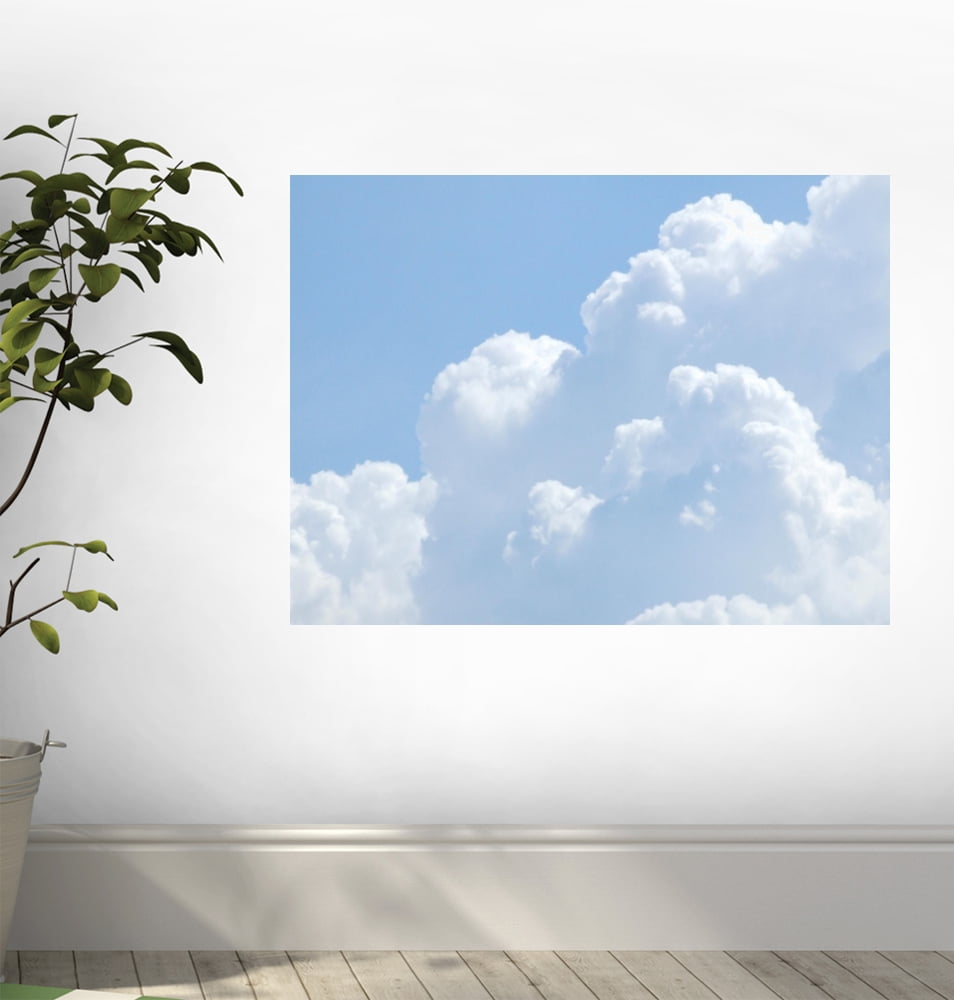Puffy Cloud 3 Wall Mural WM29617 by Wallmonkeys (48 in W x 36 in H
