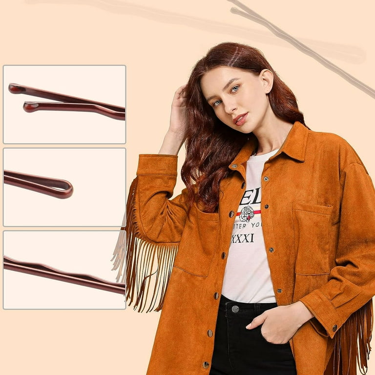 150pcs Hair Grips 7cm/2.75in Bobby Pins Brown Hair Pins Long Kirby Grips  for Women Girls Hair Accessories Ideal for All Types Makeup & Hair Styling  