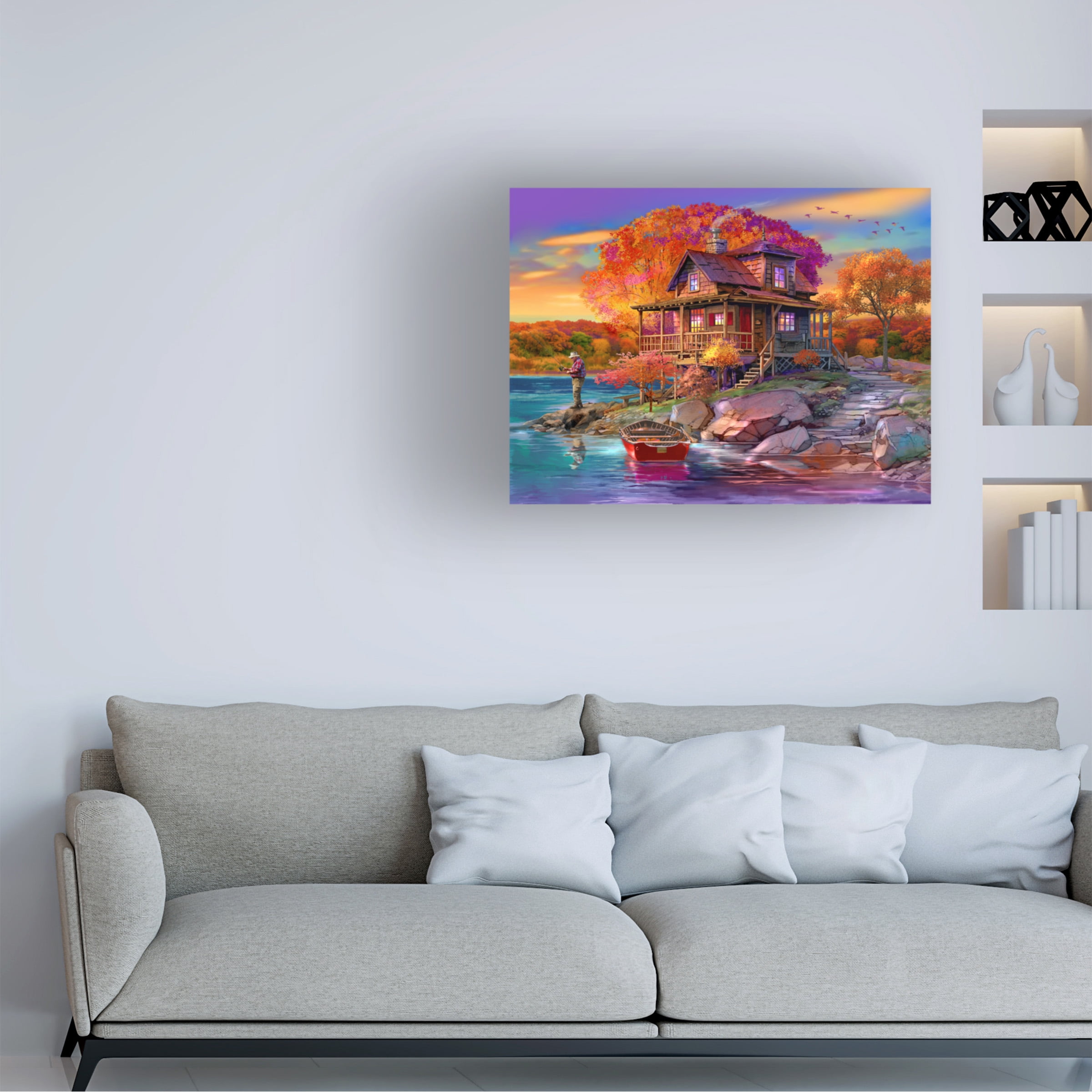 Canvas Wall Art - Bigelow Illustrations 'The Simple Life' Wall Art for Living Room, Bedroom, or Office DÃ©cor by Trademark Fine Art - 24 x 18 Inches
