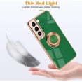 thumbnail image 6 of for Samsung Galaxy S22 Plus Case with Screen Protector & Camera Lens Protector, Built-in 360° Rotation Ring Magnetic Stand, Luxury Shiny Plating Edge Shockproof Protective Cover (Green/Golden), 6 of 14