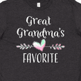 thumbnail image 4 of Inktastic Great Grandmas Favorite- Heart Great Grandchild Youth T-Shirt, 4 of 5