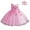Style D#012 Light pink, variant on Girls Princess Gown Performance Girls Sleeveless Tulle Dress with Floral Embroidery and Sequin Appliqué Ball Gown Style Formal Party Wear for Children Princess Dress Up for Girls 4-6 (Champagne 60)